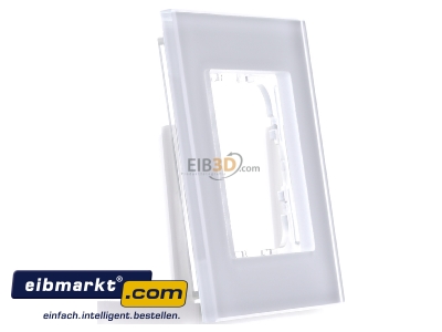 Ansicht links MDT BE-GTR1W.01 EIB/KNX Glasrahmen fr 55 mm Programme 1-fach, Wei - 