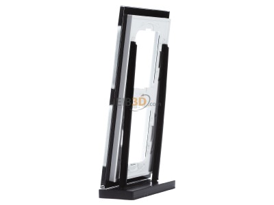 View on the right MDT BE-GTR2S.01 EIB/KNX Glass cover frame for 55 mm range 2-fold, Black - 
