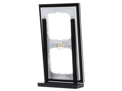 Back view MDT BE-GTR2S.01 EIB/KNX Glass cover frame for 55 mm range 2-fold, Black - 
