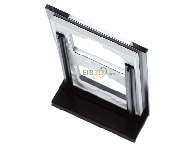 Top rear view MDT BE-GTR2S.01 EIB/KNX Glass cover frame for 55 mm range 2-fold, Black - 
