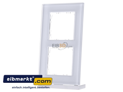 Front view MDT BE-GTR2W.01 EIB/KNX Glass cover frame for 55 mm range 2-fold, White - 
