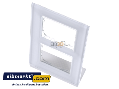 Ansicht oben vorne MDT BE-GTR2W.01 EIB/KNX Glasrahmen fr 55 mm Programme 2-fach, Wei - 