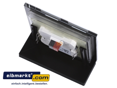 Top rear view MDT BE-GTT4S.01 EIB/KNX Glass Push Button 4-fold Plus, Black, Temperature Sensor - 
