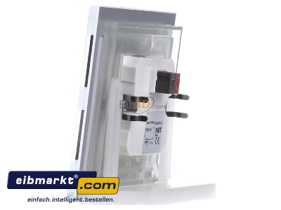 View on the right MDT BE-GTT4W.01 EIB/KNX Glass Push Button 4-fold Plus, White, Temperature Sensor - 
