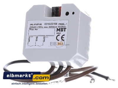 Front view MDT JAL-01UP.02 EIB/KNX Shutter Actuator 1-fold, flush mounted, 6A, 230VAC - 

