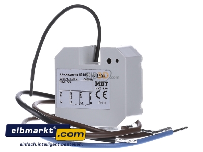 Front view MDT RF-AKK2UP.01 EIB/KNX RF Switch Actuator 2-fold, flush mounted, 6A, 230VAC - 
