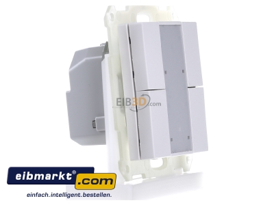 Ansicht links MDT RF-TA55A4.01 EIB/KNX RF Funk Taster 4-fach Plus mit Aktor , Reinwei matt - 