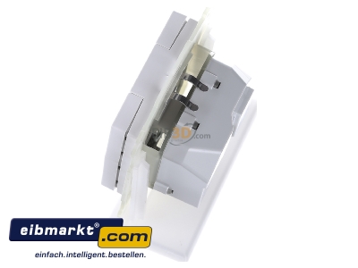 Ansicht oben rechts MDT RF-TA55A4.01 EIB/KNX RF Funk Taster 4-fach Plus mit Aktor , Reinwei matt - 