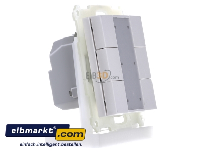 Ansicht links MDT RF-TA55A6.01 EIB/KNX RF Funk Taster 6-fach Plus mit Aktor , Reinwei matt - 