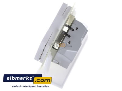 Ansicht oben rechts MDT RF-TA55A6.01 EIB/KNX RF Funk Taster 6-fach Plus mit Aktor , Reinwei matt - 