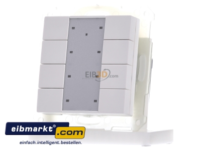 Frontansicht MDT RF-TA55A8.01 EIB/KNX RF Funk Taster 8-fach Plus mit Aktor , Reinwei matt - 