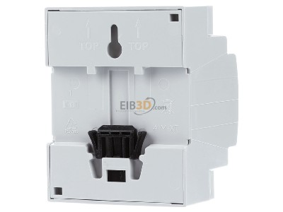 Back view MDT AZI-0316.01 KNX/EIB Switch Actuator 3-fold, 4TE, REG, 16/20A, 230VAC, C-Last, Industrie, 200F, mit Wirkleistungszhler
