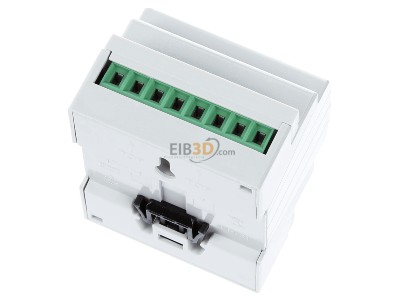 Top rear view MDT AZI-0316.01 KNX/EIB Switch Actuator 3-fold, 4TE, REG, 16/20A, 230VAC, C-Last, Industrie, 200F, mit Wirkleistungszhler
