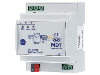 Front view MDT STV-0640.02 EIB/KNX Bus power supply, 4SU MDRC, 640/1200mA - 
