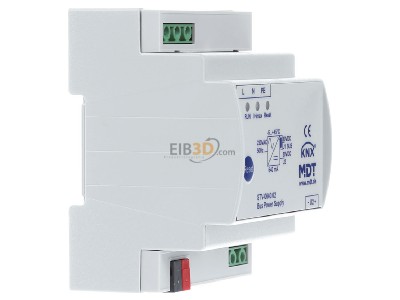 View on the left MDT STV-0640.02 EIB/KNX Bus power supply, 4SU MDRC, 640/1200mA - 
