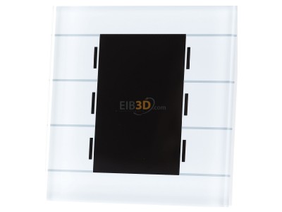 Front view MDT BE-GT20W.02 EIB/KNX Glass Push Button II Smart, White, 
