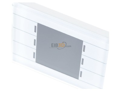 Ansicht oben vorne MDT BE-GT20W.02 EIB/KNX Glastaster mit 6 Sensorflchen und Farbdisplay, Wei, 