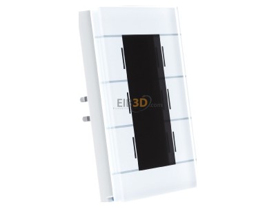 View on the left MDT BE-GT2TW.02 EIB/KNX Glass Push Button II Smart with temperature sensor, White, 
