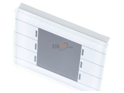 Ansicht oben vorne MDT BE-GT2TW.02 EIB/KNX Glastaster mit 6 Sensorflchen mit Farbdisplay und Temperatursensor, Wei, 