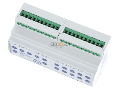 Ansicht oben vorne MDT AKS-1616.03 EIB/KNX Schaltaktor 16-fach, 8TE, REG, 16A, 230VAC, C-Last, Standard, 140F, 