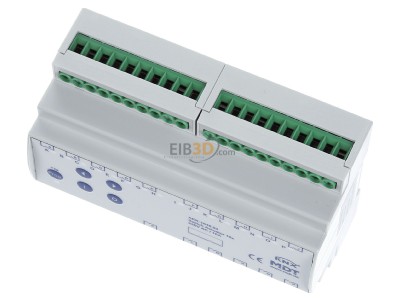 View up front MDT AKK-1616.03 KNX/EIB Switch Actuator 16-fold, 8SU MDRC, 16A, 70, 10ECG, 230VAC, compact, 
