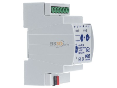 View on the left MDT AKD-0201.02 EIB/KNX Dimming Actuator 2-fold, 4SU MDRC, 250W, 230VAC, measurement - 
