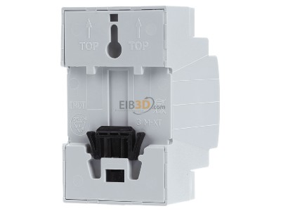 Back view MDT AKD-0201.02 EIB/KNX Dimming Actuator 2-fold, 4SU MDRC, 250W, 230VAC, measurement - 
