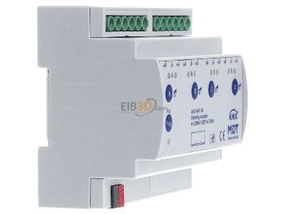 View on the left MDT AKD-0401.02 EIB/KNX Dimming Actuator 4-fold, 6SU MDRC, 250W, 230VAC, measurement - 
