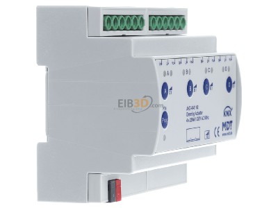 Ansicht links MDT AKD-0401.02 EIB/KNX Dimmaktor 4-fach, 6TE, REG, 250W, 230VAC mit Wirkleistungsmessung - 