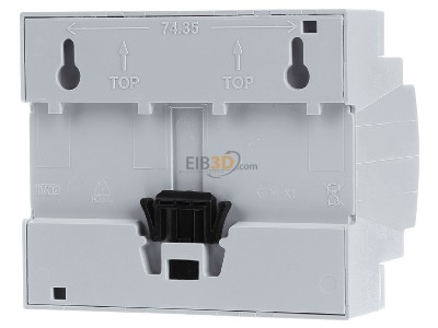 Ansicht hinten MDT AKD-0401.02 EIB/KNX Dimmaktor 4-fach, 6TE, REG, 250W, 230VAC mit Wirkleistungsmessung - 