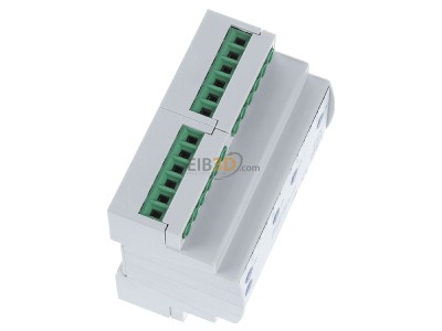 Ansicht oben links MDT AKD-0401.02 EIB/KNX Dimmaktor 4-fach, 6TE, REG, 250W, 230VAC mit Wirkleistungsmessung - 