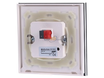 Back view MDT BE-GTL1TS.B1 EIB, KNX, Glass Push Button II Lite 1-fold, RGBW, switch, with temperature sensor, Black - 
