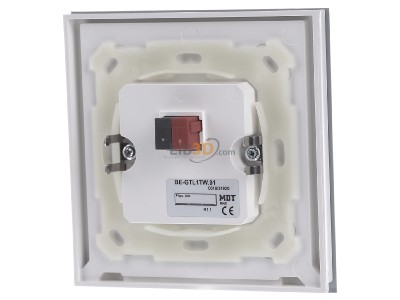 Ansicht hinten MDT BE-GTL1TW.01 EIB, KNX, Glastaster II Light 1-fach, RGBW, mit Temperatursensor, Wei, Neutral - 