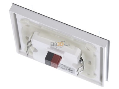 Top rear view MDT BE-GTL1TW.01 EIB, KNX, Glass Push Button II Lite 1-fold, RGBW, neutral, with temperature sensor, White - 
