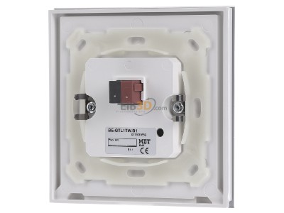 Back view MDT BE-GTL1TW.B1 EIB, KNX, Glass Push Button II Lite 1-fold, RGBW, switch, with temperature sensor, White - 
