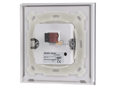 Ansicht hinten MDT BE-GTL1TW.B1 EIB, KNX, Glastaster II Light 1-fach, RGBW, mit Temperatursensor, Wei, Schalten - 