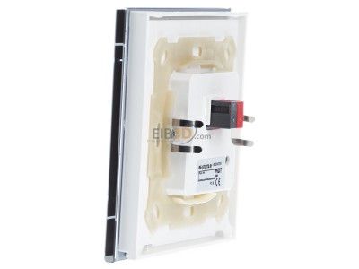 View on the right MDT BE-GTL2TS.01 EIB, KNX, Glass Push Button II Lite 2-fold, RGBW, neutral, with temperature sensor, Black - 
