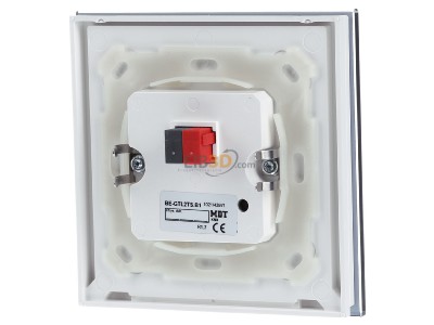 Back view MDT BE-GTL2TS.B1 EIB, KNX, Glass Push Button II Lite 2-fold, RGBW, switch, with temperature sensor, Black - 
