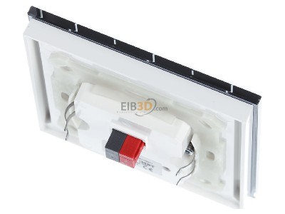 Top rear view MDT BE-GTL2TS.B1 EIB, KNX, Glass Push Button II Lite 2-fold, RGBW, switch, with temperature sensor, Black - 
