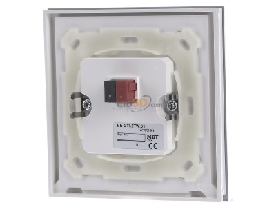 Ansicht hinten MDT BE-GTL2TW.01 EIB, KNX, Glastaster II Light 2-fach, RGBW, mit Temperatursensor, Wei, Neutral - 