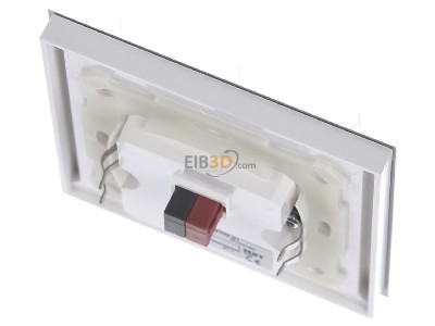 Top rear view MDT BE-GTL2TW.01 EIB, KNX, Glass Push Button II Lite 2-fold, RGBW, neutral, with temperature sensor, White - 
