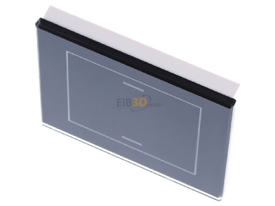 View up front MDT BE-GTL10S.01 EIB, KNX, Glass Push Button II Lite 1-fold, RGBW, neutral, Black - 
