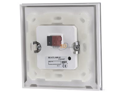 Back view MDT BE-GTL10W.A1 EIB, KNX, Glass Push Button II Lite 1-fold, RGBW, blinds, White - 
