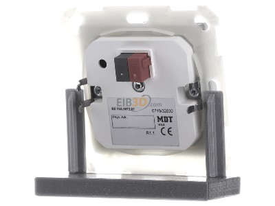 Ansicht hinten MDT BE-TAL55T2.01 EIB, KNX, Taster Light 55 2-fach, RGBW, mit Temperatursensor, Reinwei glnzend, Neutral - 