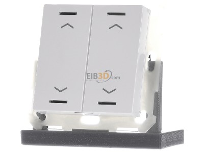 Frontansicht MDT BE-TAL5502.A1 EIB, KNX, Taster Light 55 2-fach, RGBW, Reinwei glnzend, Jalousie - 