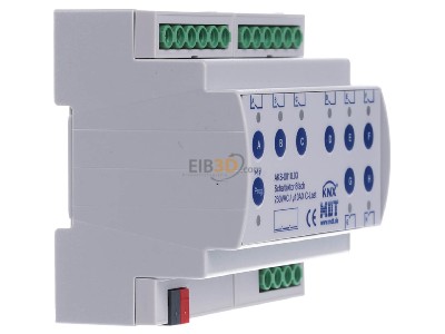 View on the left MDT AKS-0810.03 EIB, KNX, Switch Actuator 8-fold, 6SU MDRC, 10A, 230VAC, C-load, standard, 140F, 
