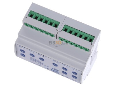 View up front MDT AKS-0810.03 EIB, KNX, Switch Actuator 8-fold, 6SU MDRC, 10A, 230VAC, C-load, standard, 140F, 
