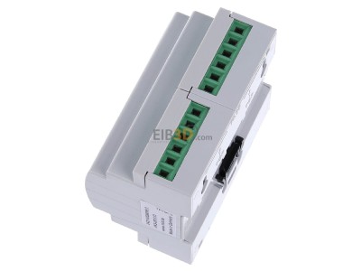 Ansicht oben rechts MDT AKS-0810.03 EIB, KNX, Schaltaktor 8-fach, 6TE, REG, 10A, 230VAC, C-Last, Standard, 140F, 