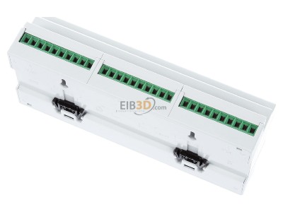 Top rear view MDT AKS-2416.03 EIB, KNX, Switch Actuator 24-fold, 12SU MDRC, 16A, 230VAC, C-load, standard, 140F, 
