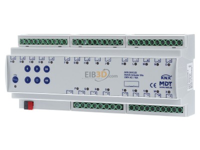 Front view MDT AKK-2416.03 EIB, KNX, Switch Actuator 24-fold, 12SU MDRC, 16A, 230VAC, compact, 70, 10ECG, 

